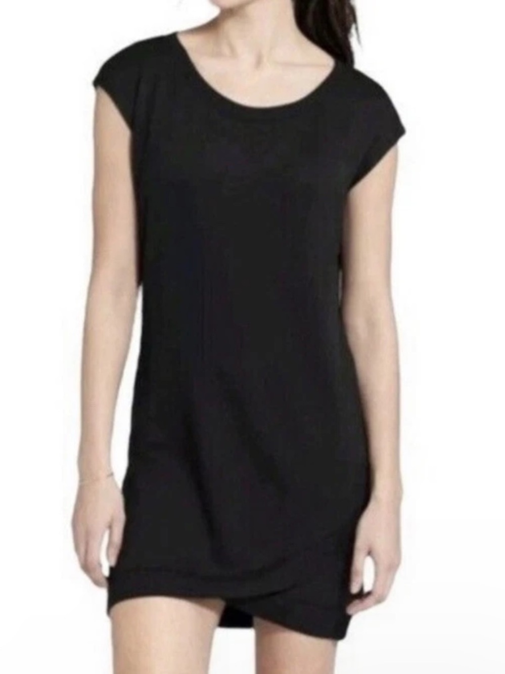 Athleta Santorini Thira Tulip Hem Mini Dress Black - Size XS